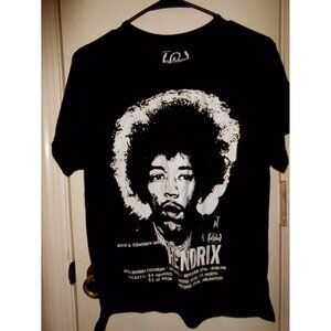 Hollywood Legends Jimi Hendrix Ladies medium Black Short Sleeve T-Shirt.
